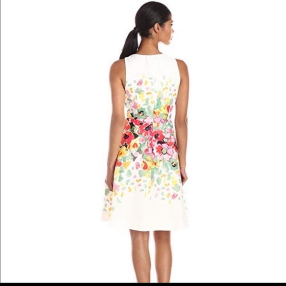 Donna Morgan Women's Watercolor Print Dress Size 14 - Picture 3 of 11